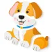 Puzzle cu 5 piese cu câini din lemn - Woodyland