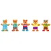 Puzzle din lemn cu familie de urși îmbrăcabili - Woodyland