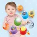 Quercetti: Set de cuburi de construcție senzoriale moi Momy Soft, 8 piese, cu lumină și sunet