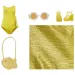 Rainbow High: Păpușă fashion Sunny de plajă cu haine pentru stat la soare