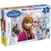 Regatul de Gheață Surorile 2 în 1 puzzle maxi cu 60 piese și carte de colorat 70x50 cm - Lisciani