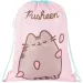 Săculeț sport roz Pusheen, dimensiune 34x43 cm