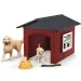 Schleich Farm World – Set de joacă cu căsuță pentru câini și cățeluși Golden Retriever (42722)