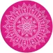 Set de farfurii de hârtie mandala fucsia-alb 8 bucăți, 23 cm