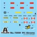 Set de machete Italeri 1/72 M1 Abrams tank