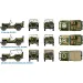 Set de machete Italeri 1/72 Willys Jeep 1/4 ton 4x4 vehicule militare, 2 bucăți