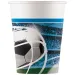 Set de pahare de hârtie cu tematică fotbal, 8 bucăți, 200 ml