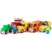 Set de vehicule utilaje 8 bucăți cu figurine - Woodyland