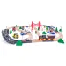 Set trenuleț din lemn cu pod feroviar și locomotivă cu baterii - Woodyland