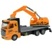 Șofer de camion: Set de 3 camioane de construcții cu roți duble de 19 cm.