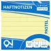 Spirit: Blocnotes adeziv galben pastel cu linii, 100 file, 75x75mm