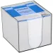 Spirit: Blocnotes alb în suport transparent, 900 de foi, 9x9x9cm