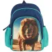 Spirit: Rucsac școlar albastru cu model de leu, dimensiuni 24x13x31cm