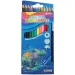 Spirit: set de 12 creioane colorate acuarelă triunghiulare cu pensulă