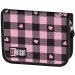 St.Right penar pliabil roz-negru cu model de inimioare PC03 20,5x14x3,5cm