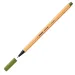 Stabilo: Point 88 liner 0,4 mm în culoarea verde mușchi.