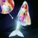 Steffi Love: Steffi sirenă magică curcubeu cu coadă luminoasă - Simba Toys