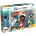 Stitch 2 în 1 puzzle maxi de 150 piese și carte de colorat 70x50cm - Lisciani