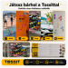 Tossit Family Pack – Roșu, Turcoaz, Albastru, Galben, joc de darts cu ventuze