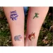 TyToo: Set de șabloane pentru tatuaje cu sclipici - Animale din pădure, 26 bucăți