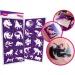 TyToo: Set de șabloane pentru tatuaje cu sclipici - Animale sălbatice, 22 bucăți