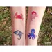 TyToo: Set șabloane pentru tatuaj cu sclipici animale marine, 26 bucăți