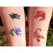 TyToo: Set șabloane tatuaje cu sclipici Dragoni și șopârle, 21 buc.