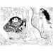 Vaiana 2 în 1 puzzle Eco cu 60 piese și planșă de colorat 70x50cm - Lisciani