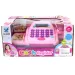 Casă de marcat electronică roz cu lumină și sunet, bani de jucărie 25x14cm