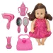 Dorina păpușă de 36 cm cu părul brunet set de coafor, cu accesorii și efecte de sunete