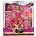 Fashion Girl: Păpușă cu copil păpușă set cu bicicletă și accesorii 28cm
