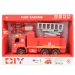 Fire Engine: Camion de pompieri demontabil cu coș de ridicare, scule si sunet 20cm
