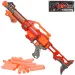 Flames Storm: Pistol electric cu burete gigant roșu cu lumină, magazie rotativă și cartuș 73cm