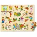 Formă puzzle lemn mare - Woodyland