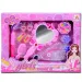 Girls set de înfrumusețare cu oglindă care luminează