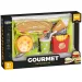 Gourmet bar de sandvişuri meniu cu tavă