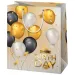Happy Birthday! baloane auriu pungă cadou dimensiune medie 18x10x23cm