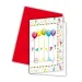 Happy Birthday invitație cu plic 6 bucăți 