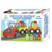 Joc de construcție de dezvoltare tractor cu numere și litere