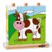 Jucărie de lemn cuburi animale
