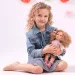 Llorens: Elena păpușă într-o rochie florală din tul cu păr blond ondulat 35cm