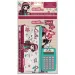 Luna: 6 bucăți girly set de papetărie cu penar, calculator și articole de papetărie
