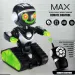 MacroBot interactiv cu telecomandă culoarea negru-verde, efecte de sunete și lumini 20cm