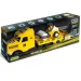 Magic Truck Technic: Camion cu vehicul și lumini 80cm - Wader