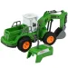 Mașină de lucru cu telecomandă RC de culoare verde cu efecte de lumină la scară 1/30 22cm