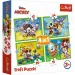 Mickey Mouse și prietenii 4 in 1 puzzle - Trefl