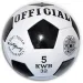 Minge de fotbal din piele artificiala alb-negru 23cm
