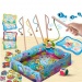 Montessori baby lemn joc de pescuit magnetic