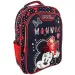 Must: Minnie Mouse albastru închis-roșu rucsac, ghiozdan 32x18x43cm