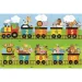 Numere vesele 48 bucăți puzzle covor 90x60cm
